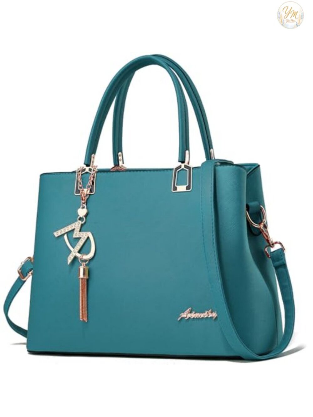 PU Leather Satchel Tote Shoulder Bag with Removable Strap